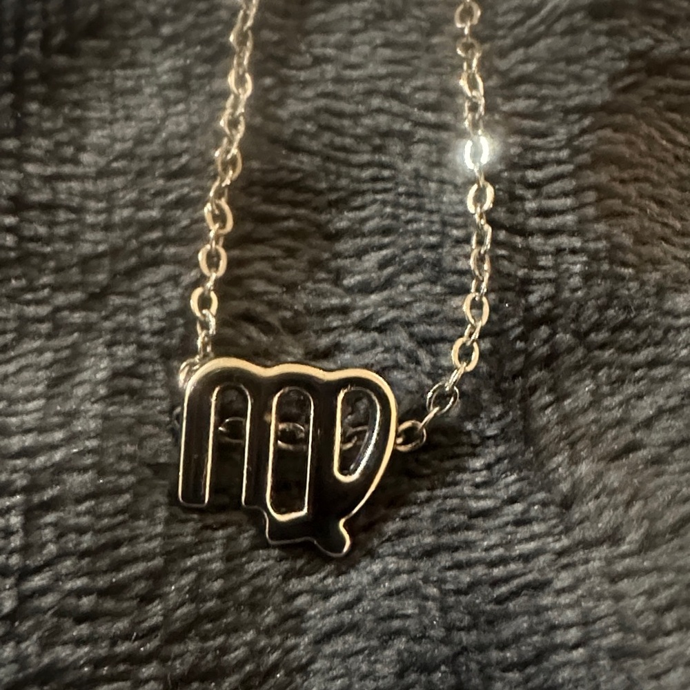 Sterling Silver Virgo Zodiac Necklace in Silver